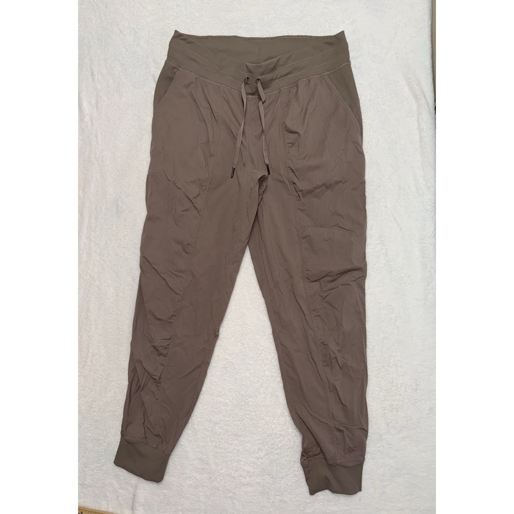 Lululemon Women's Taupetastic Dance Studio Joggers Stretch Performance Size 12